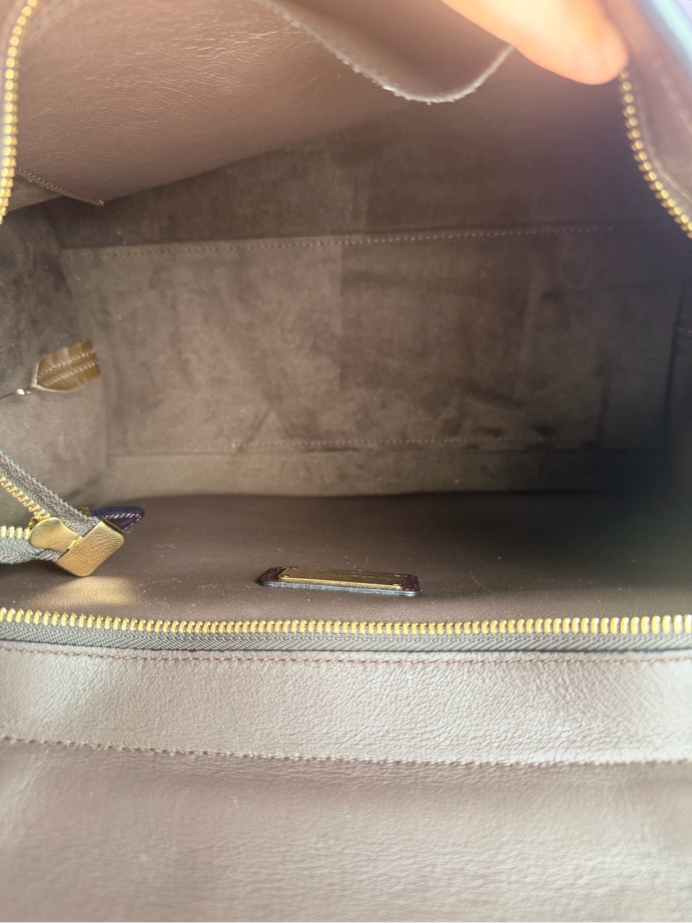 Salvatore Ferragamo Tricolor Blue Brown Leather Sofia Satchel and Shoulder Bag - Picture 10 of 16
